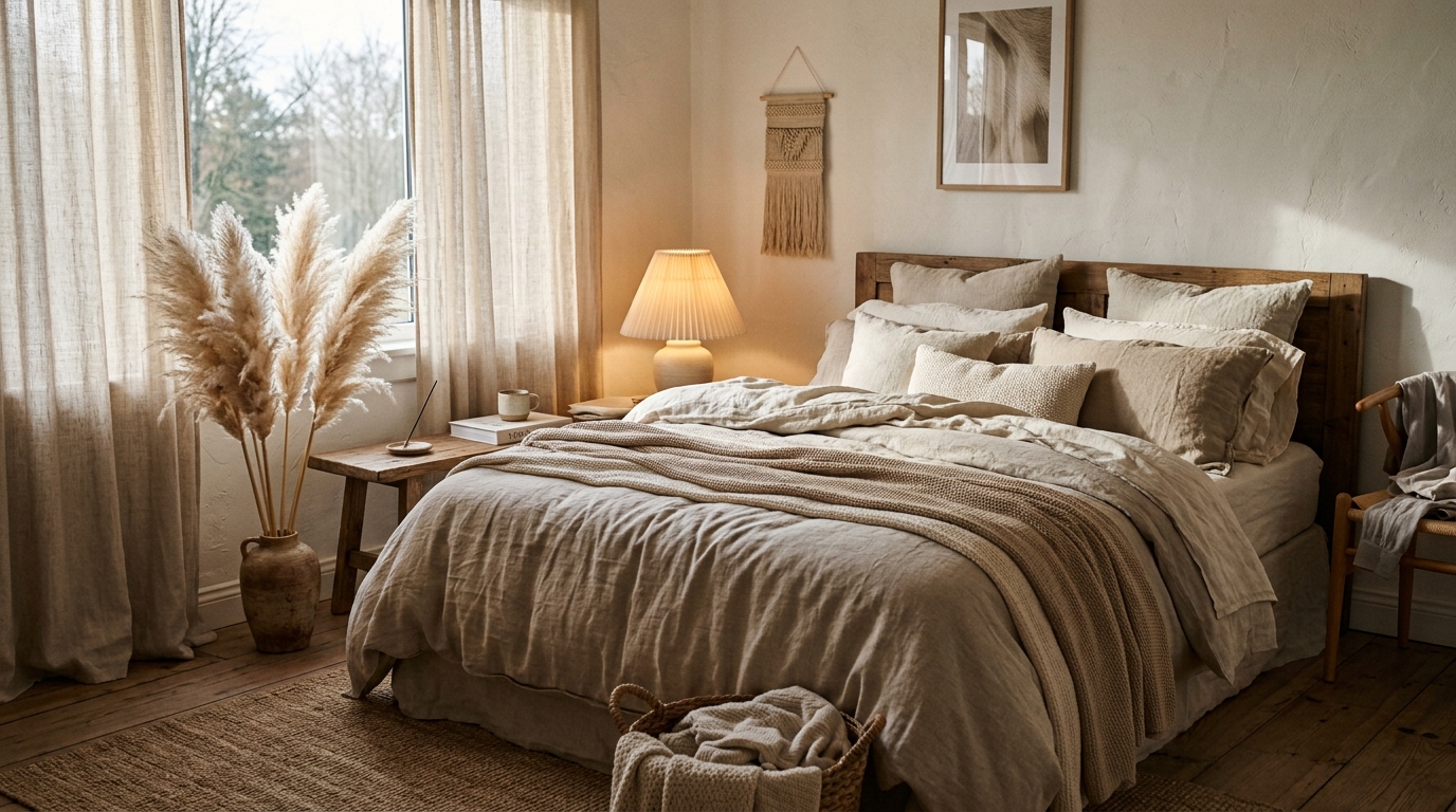 Warm Minimalist Cozy Bedroom Ideas for Natural Living