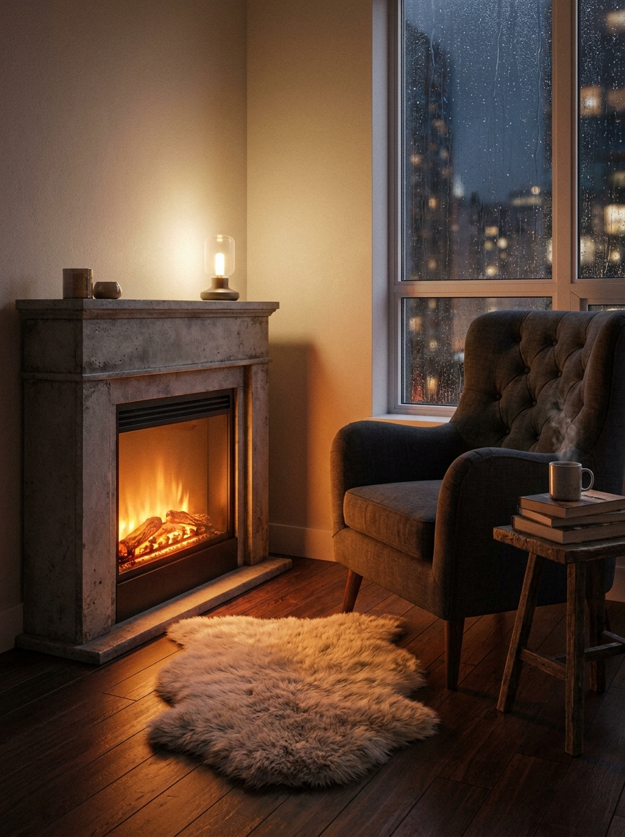 Cozy Fireplace Reading Nook Ideas for Small Living Rooms
