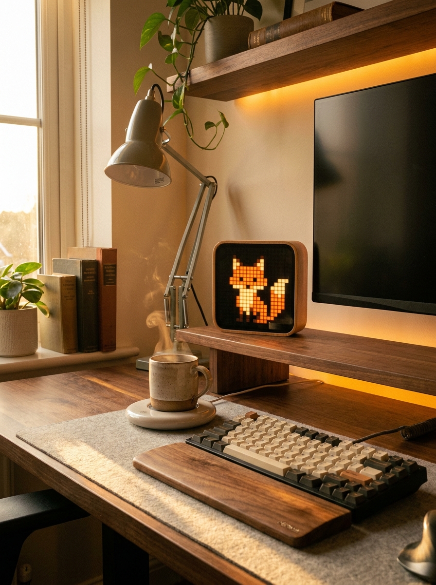 Warm Wood Desk Setup Ideas for a Cozy Productive Workspace