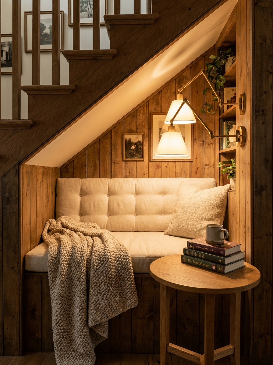 Cozy Warm Oak Reading Nook Ideas for Small Spaces
