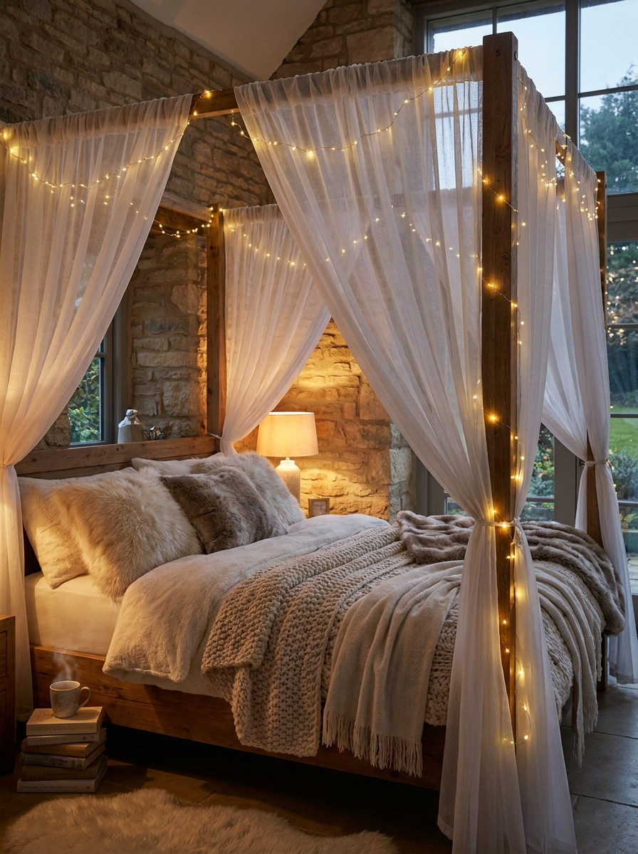 Cozy Bedroom Decorating Ideas for a Warm Rustic Retreat